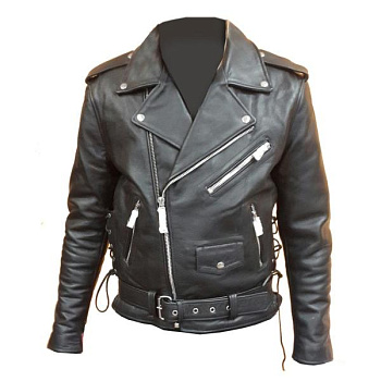 First M775BFL Bull Косуха мужская кожаная с буйволом, черный