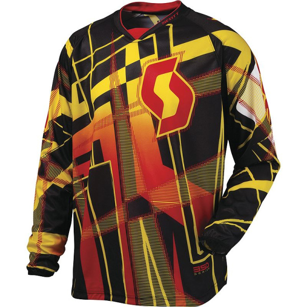 Scott 350 Hyper Kids джерси детская, желто-красно-черный