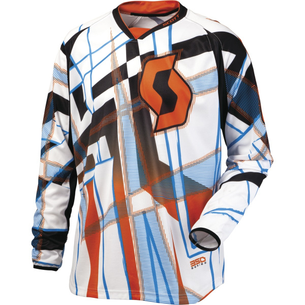 Scott 350 Hyper Kids джерси детская, бело-оранжевый