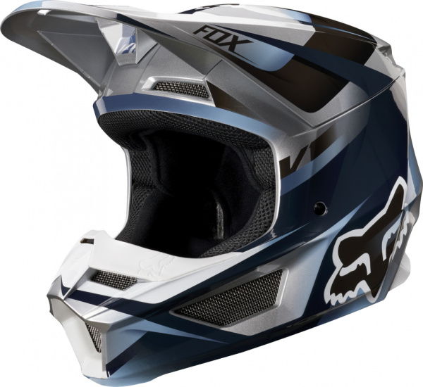 Fox Racing V1 Motif 2019 Youth Blue/Grey шлем подростковый