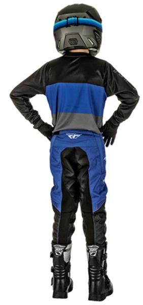 Fly Racing F-16 2022 комплект подростковый, сине-серо-черный Fly Racing F-16 2022 комплект подростковый, сине-серо-черный