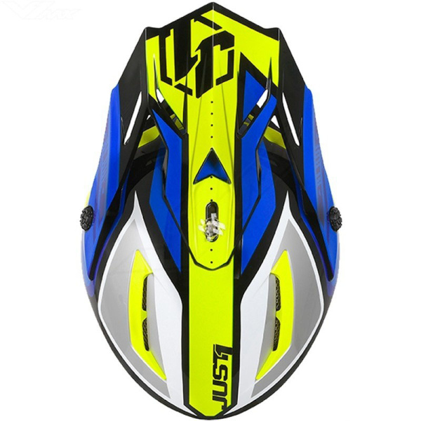 Just1 J38 Blade шлем кроссовый, сине-желто-черный