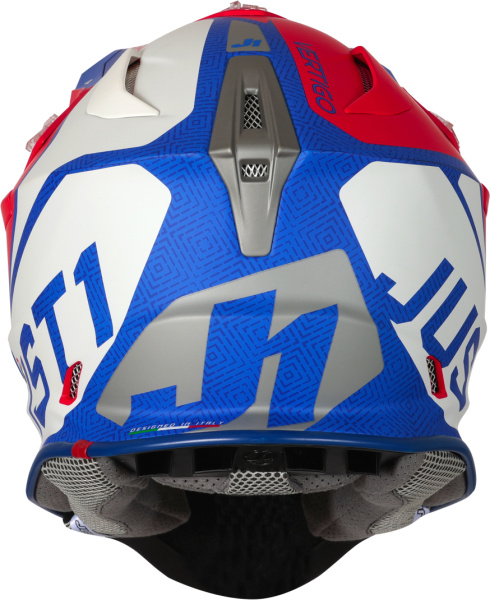 Just1 J18 Vertigo шлем кроссовый, сине-бело-красный матовый