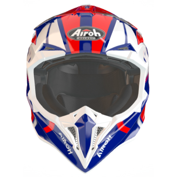 Airoh Wraaap Feel Blue/Red Gloss шлем внедорожный