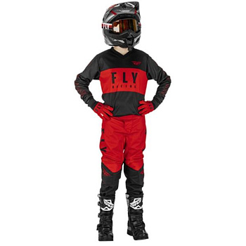 Fly Racing F-16 2022 комплект подростковый, красно-черный Fly Racing F-16 2022 комплект подростковый, красно-черный