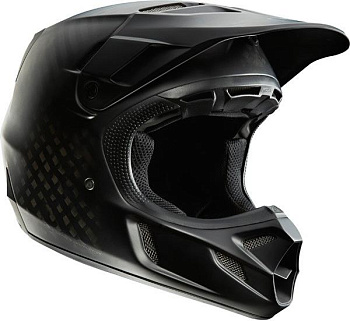 Fox Racing V4 Matte Carbon ECE шлем, черный матовый