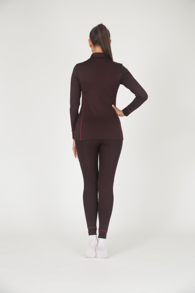 Hyperlook Siberia термобелье зимнее женское, джемпер, коричнево-черный