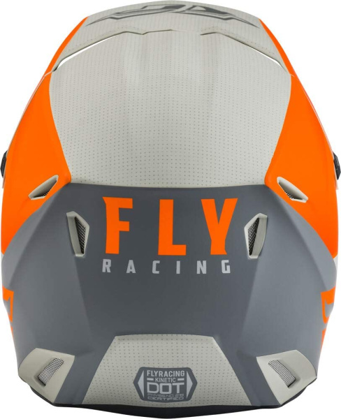 Fly Racing Kinetic Straight Edge шлем кроссовый, оранжево-серый матовый