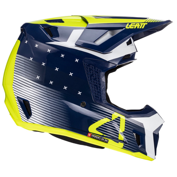 Leatt Kit Moto 7.5 V24 Blue шлем кроссовый + Velocity 4.5 мотоочки