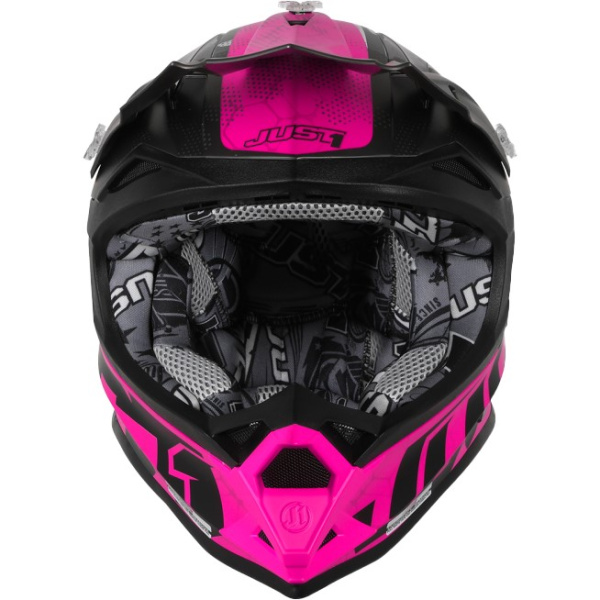 Just1 J32 Swat Camo Pink  Fluo шлем детский, розово-черный