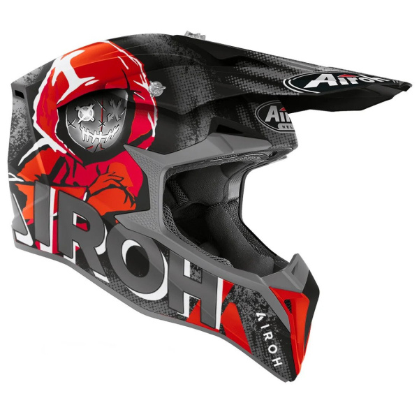Airoh Wraap Smile Red Matt шлем кроссовый детский Airoh Wraap Smile Red Matt шлем кроссовый детский
