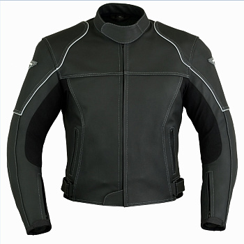 First Rigal CC Кожаная мотокуртка с защитой, мягкая кожа 1.5мм, черный