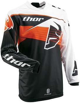 Thor Phase Streak джерси, черно-бело-оранжевый