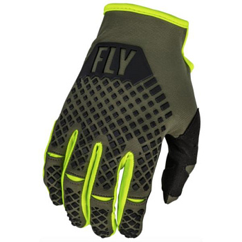 Fly Racing Kinetic 2023 Olive Green/Hi-Vis Yellow мотоперчатки детские