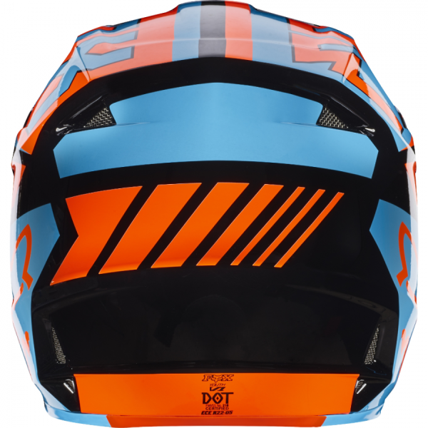 Fox Racing V1 Falcon 2017 Youth шлем подростковый, черно-оранжево-синий