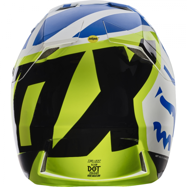 Fox Racing V3 Creo шлем кроссовый, бело-желто-синий