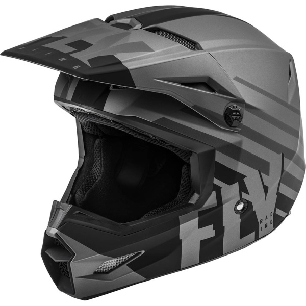 Fly Racing Kinetic Thrive шлем кроссовый, серо-черный матовый Fly Racing Kinetic Thrive шлем кроссовый, серо-черный матовый