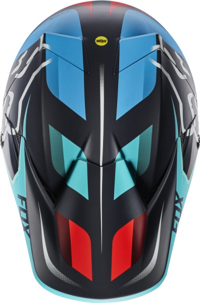 Fox Racing V3 Seca 2017 шлем кроссовый, черно-сине-красный