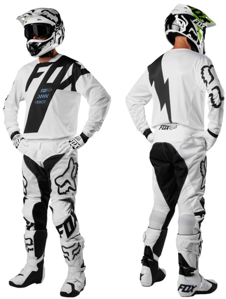 Fox Racing 180 Mastar Airline 2018 комплект, бело-черный