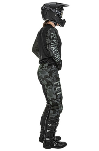 Fly Racing Kinetic SE Tactic комплект, черно-серый камуфляж