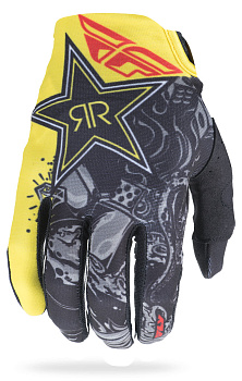 Fly Racing Lite Rockstar 2018 мотоперчатки детские, черно-желтый Fly Racing Lite Rockstar 2018 мотоперчатки детские, черно-желтый