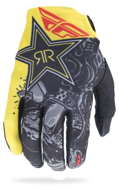 Fly Racing Lite Rockstar 2018 мотоперчатки детские, черно-желтый Fly Racing Lite Rockstar 2018 мотоперчатки детские, черно-желтый