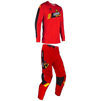 Leatt 3.5 Ride Kit Junior 2024 Red комплект подростковый, мотоштаны + джерси Leatt 3.5 Ride Kit Junior 2024 Red комплект подростковый, мотоштаны + джерси