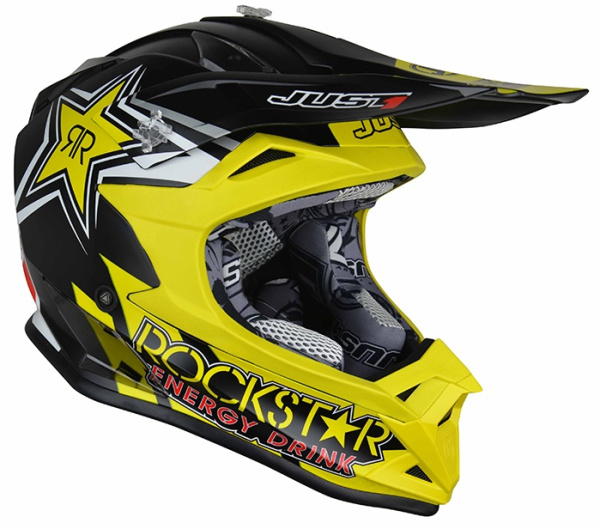 Just1 J32 Pro Rockstar 2.0 шлем кроссовый, черно-желтый
