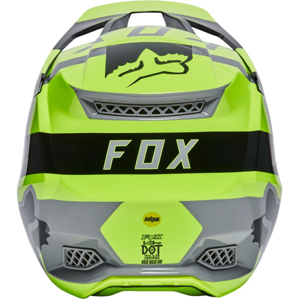 Fox Racing V3 RS 2022 Riet Flow Yellow шлем кроссовый Fox Racing V3 RS 2022 Riet Flow Yellow шлем кроссовый