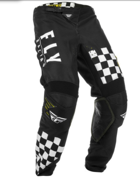 Fly Racing Kinetic Rockstar 2020 мотоштаны, черно-белый Fly Racing Kinetic Rockstar 2020 мотоштаны, черно-белый