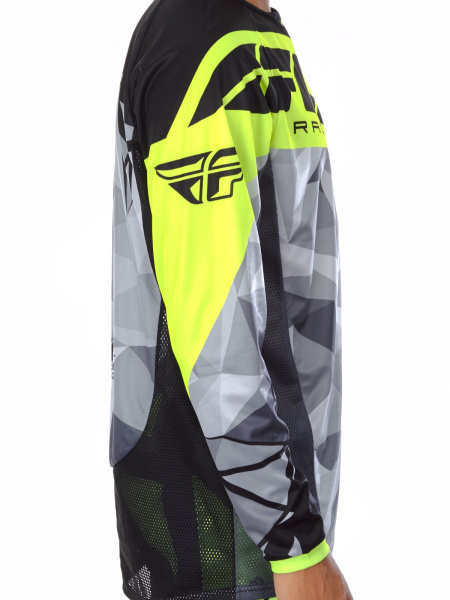 Fly Racing Kinetic Crux 2017 джерси, черно-желто-серый Fly Racing Kinetic Crux 2017 джерси, черно-желто-серый