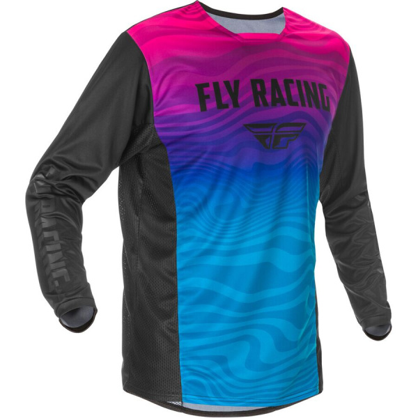 Fly Racing Kinetic K121 S.E. 2021 джерси, черно-розово-синий Fly Racing Kinetic K121 S.E. 2021 джерси, черно-розово-синий