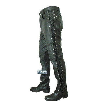 First M8030 Кожаные штаны на шнуровке, черный 24-36