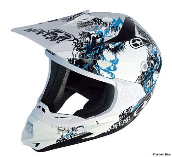 No Fear Optimal II Evo Phantom шлем кроссовый, бело-голубой