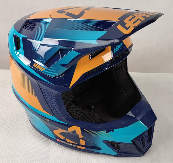 Leatt Kit Moto 7.5 V21 Blue шлем кроссовый + Velocity 4.5 мотоочки (б/у)