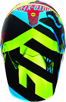 Козырек к шлему Fox V3 Divizion, сине-желтый