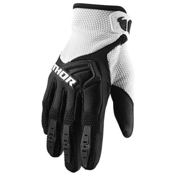 Thor S20 Spectrum мотоперчатки, черно-белый