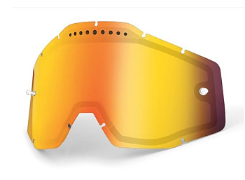 100% Racecraft/Accuri/Strata Vented Dual линза двойная, красный зеркальный