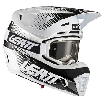 Leatt Kit Moto 7.5 V22 White шлем кроссовый + Velocity 4.5 мотоочки