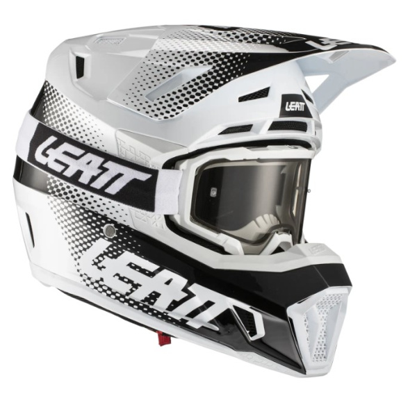 Leatt Kit Moto 7.5 V22 White шлем кроссовый + Velocity 4.5 мотоочки Leatt Kit Moto 7.5 V22 White шлем кроссовый + Velocity 4.5 мотоочки