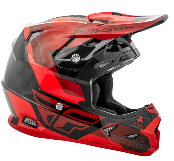 Fly Racing Toxin Original  2018 шлем кроссовый, красно-черный Fly Racing Toxin Original  2018 шлем кроссовый, красно-черный