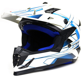 Ataki SC-16 Rift шлем кроссовый, бело-синий