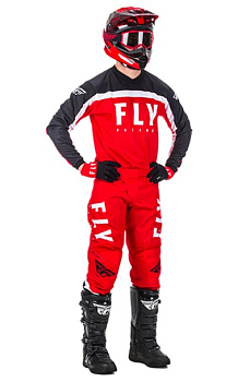 Fly Racing F-16 2020 комплект подростковый, красно-бело-черный