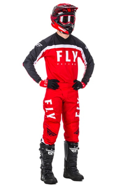 Fly Racing F-16 2020 комплект подростковый, красно-бело-черный Fly Racing F-16 2020 комплект подростковый, красно-бело-черный