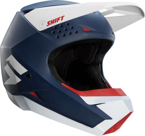 Shift White 2018 шлем кроссовый, сине-белый