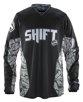 Shift Recon Camo джерси, черно-белый с камуфляжными вставками