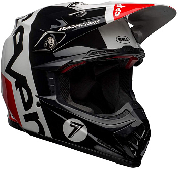 Bell Moto-9 Flex Seven Galaxy Gloss Black/White/Red шлем кроссовый