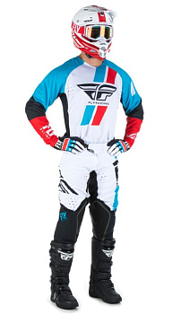 Fly Racing Evolution DST 2019 комплект, бело-красно-синий