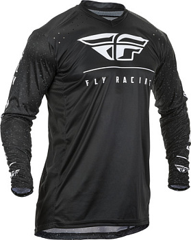 Fly Racing Lite Hydrogen 2020 джерси, черно-белый Fly Racing Lite Hydrogen 2020 джерси, черно-белый