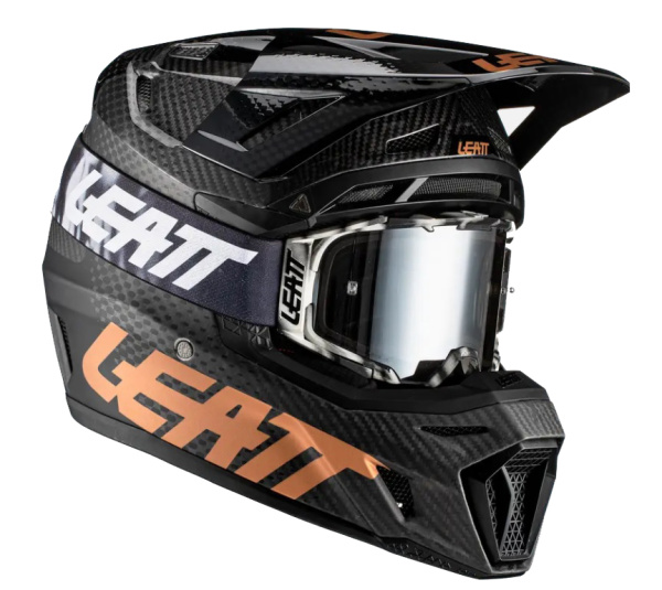 Leatt Kit Moto 9.5 Carbon V21 Black шлем кроссовый + Velocity 6.5 мотоочки